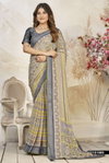 Bindiya By Vallabhi Dull Moss Print With Zari Border Saree Wholesale Distributors In India